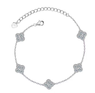 PULSERA TRÉBOL PLATEADA