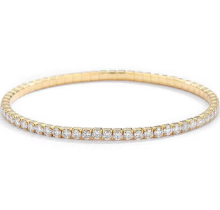 PULSERA ELASTICA TENNIS 2.5MM DORADA 16CM