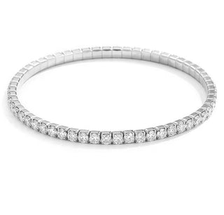PULSERA ELASTICA TENNIS 2.5MM PLATEADA 16CM