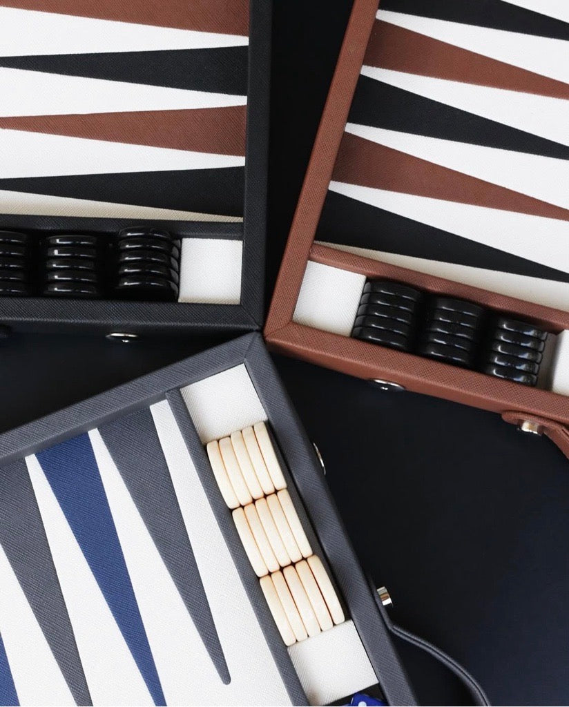 Backgammon Mediano: Gris