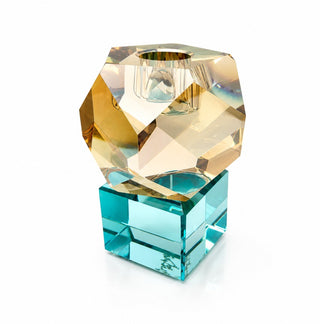 CANDELABRO CRISTAL CORTADO (AQUA, HUMO)