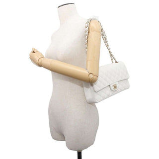 Classic Flap Medium Lambskin White Bag