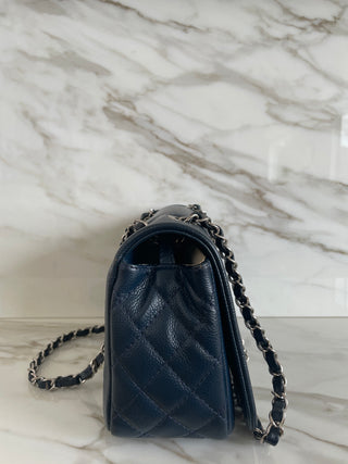 TIMELESS BLUE MEDIUM FLAP BAG
