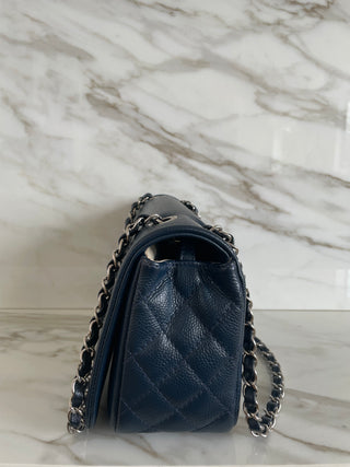 TIMELESS BLUE MEDIUM FLAP BAG