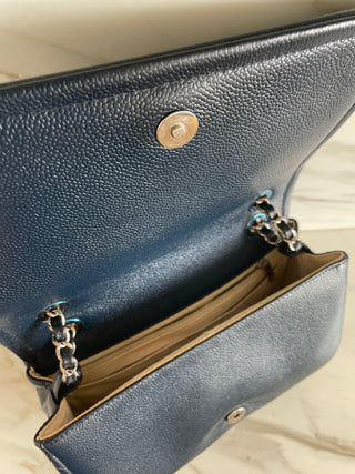 TIMELESS BLUE MEDIUM FLAP BAG