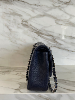 CLASSIC FLAP CAVIAR MEDIUM NAVY BAG