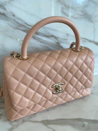 COCO CAVIAR MEDIUM ROSE FLAP BAG