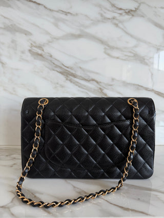 CLASSIC FLAP CAVIAR MEDIUM BLACK BAG