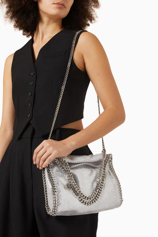 FALABELLA MINI SILVER BAG