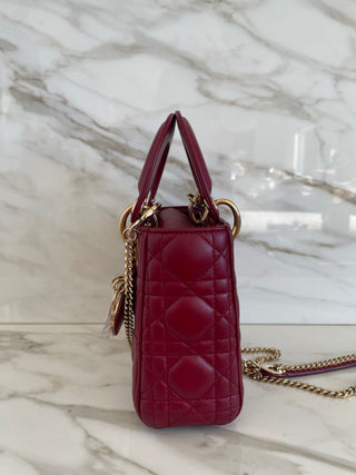 LADY MINI BAG IN DARK RED