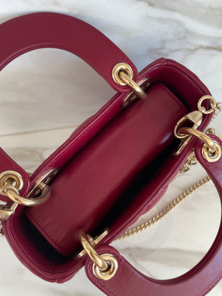 LADY MINI BAG IN DARK RED