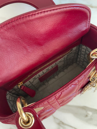 LADY MINI BAG IN DARK RED