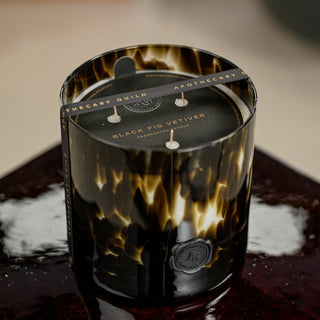 Apothecary Guild Opal Glass 3 Wick Candle Jar - Black Fig