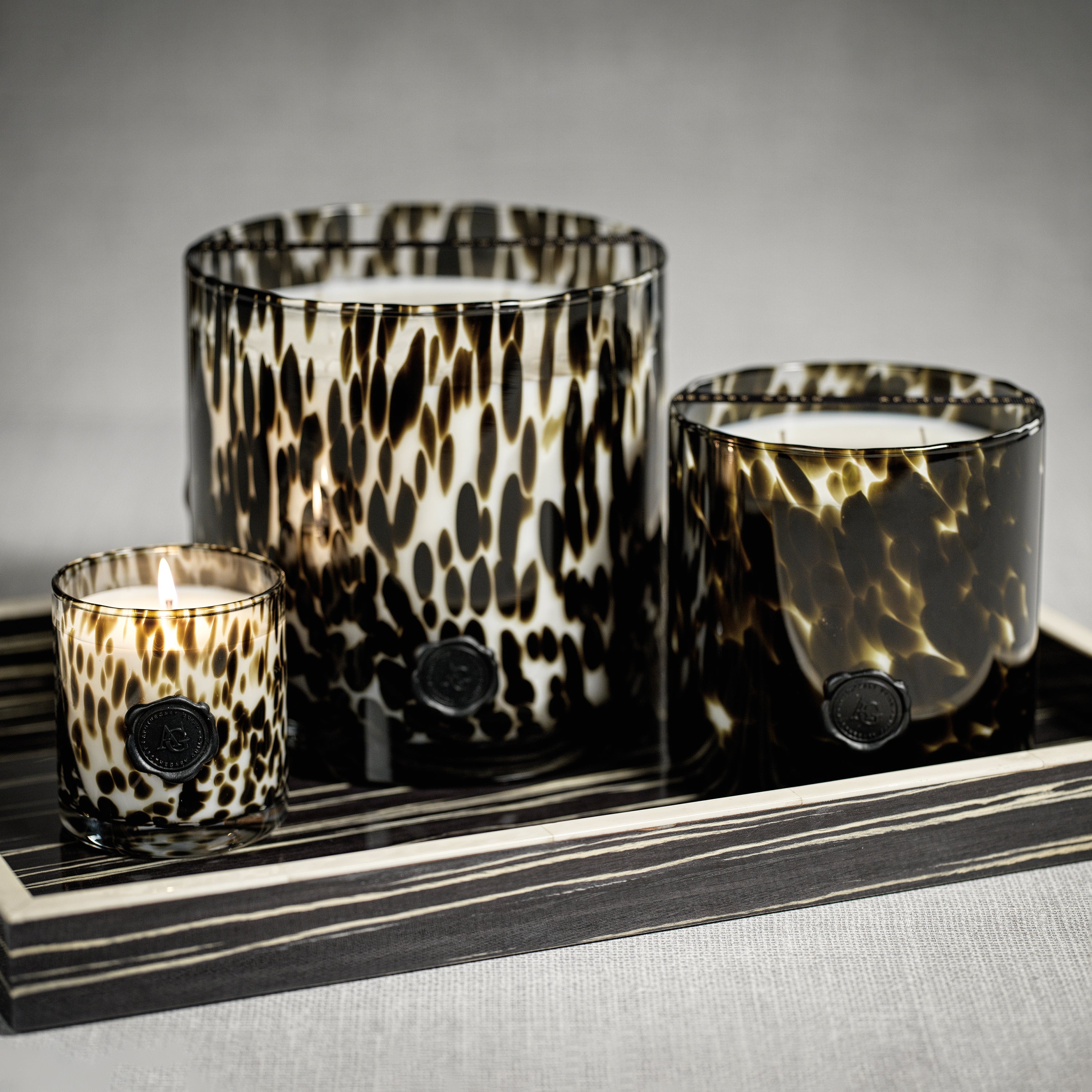 Apothecary Guild Opal Glass 3 Wick Candle Jar - Black Fig