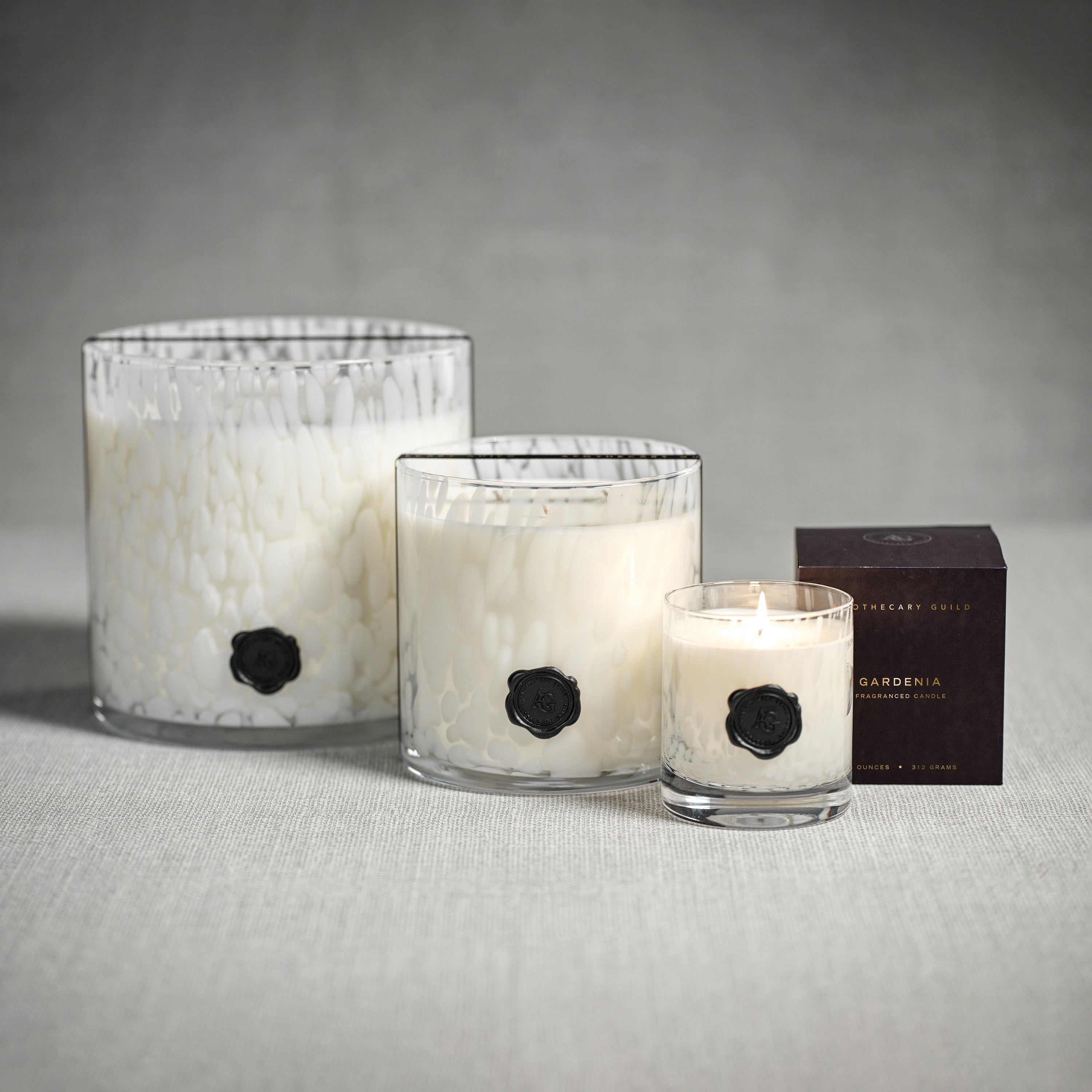 Apothecary Guild Opal Glass 5 Wick Candle Jar - Gardenia