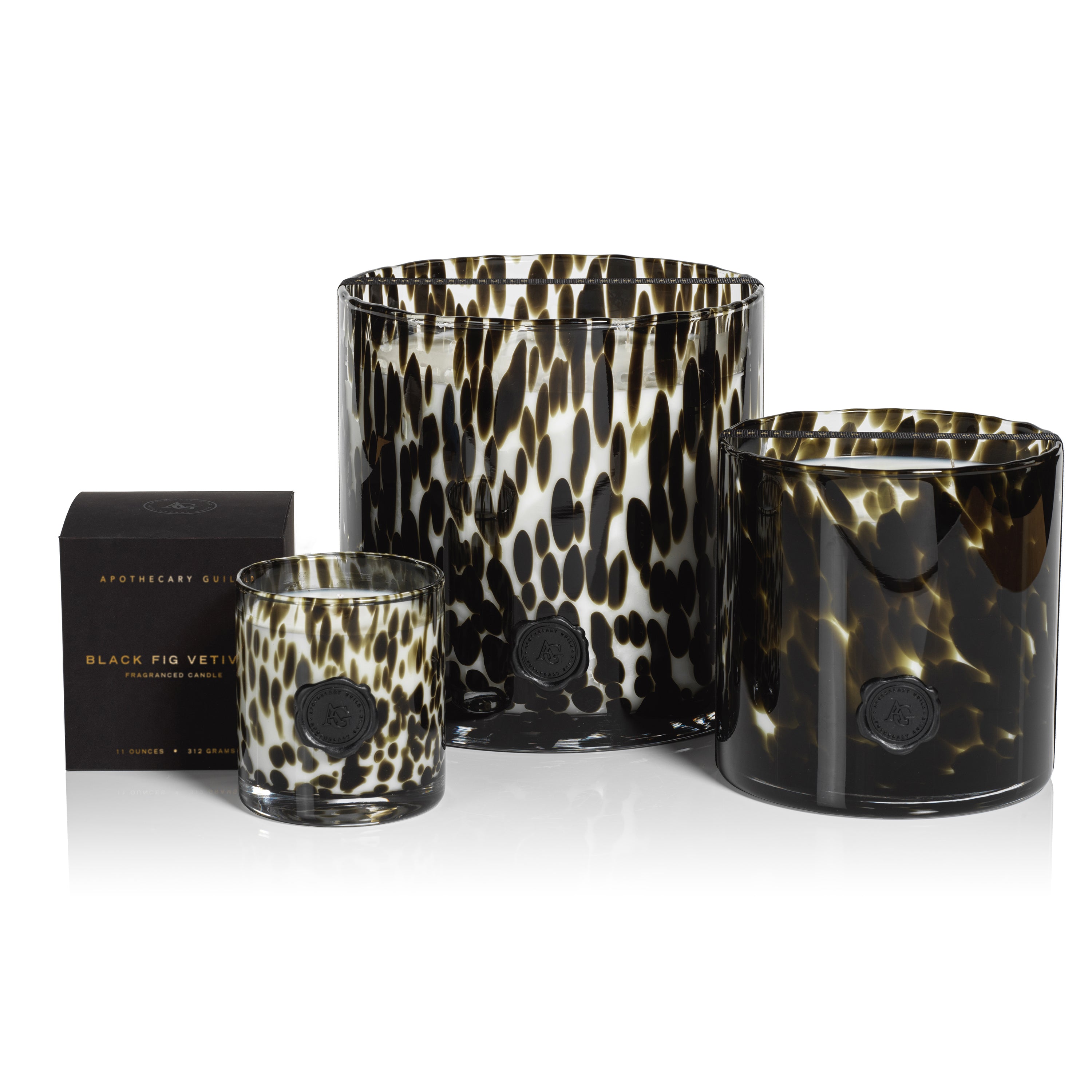 Apothecary Guild Opal Glass 5 Wick Candle Jar - Black Fig