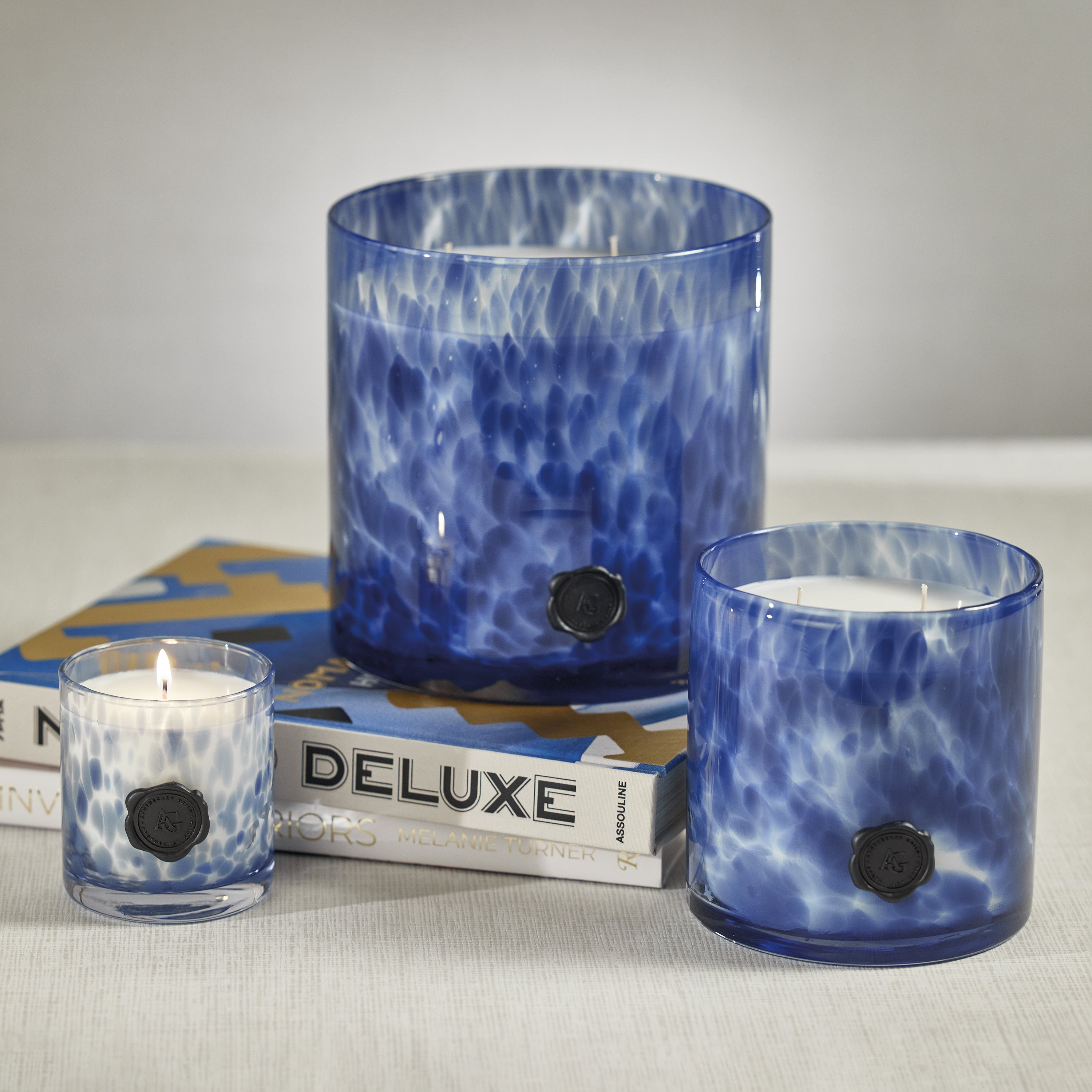 Apothecary Guild Opal Glass 3 Wick Candle Jar - Sea Salt