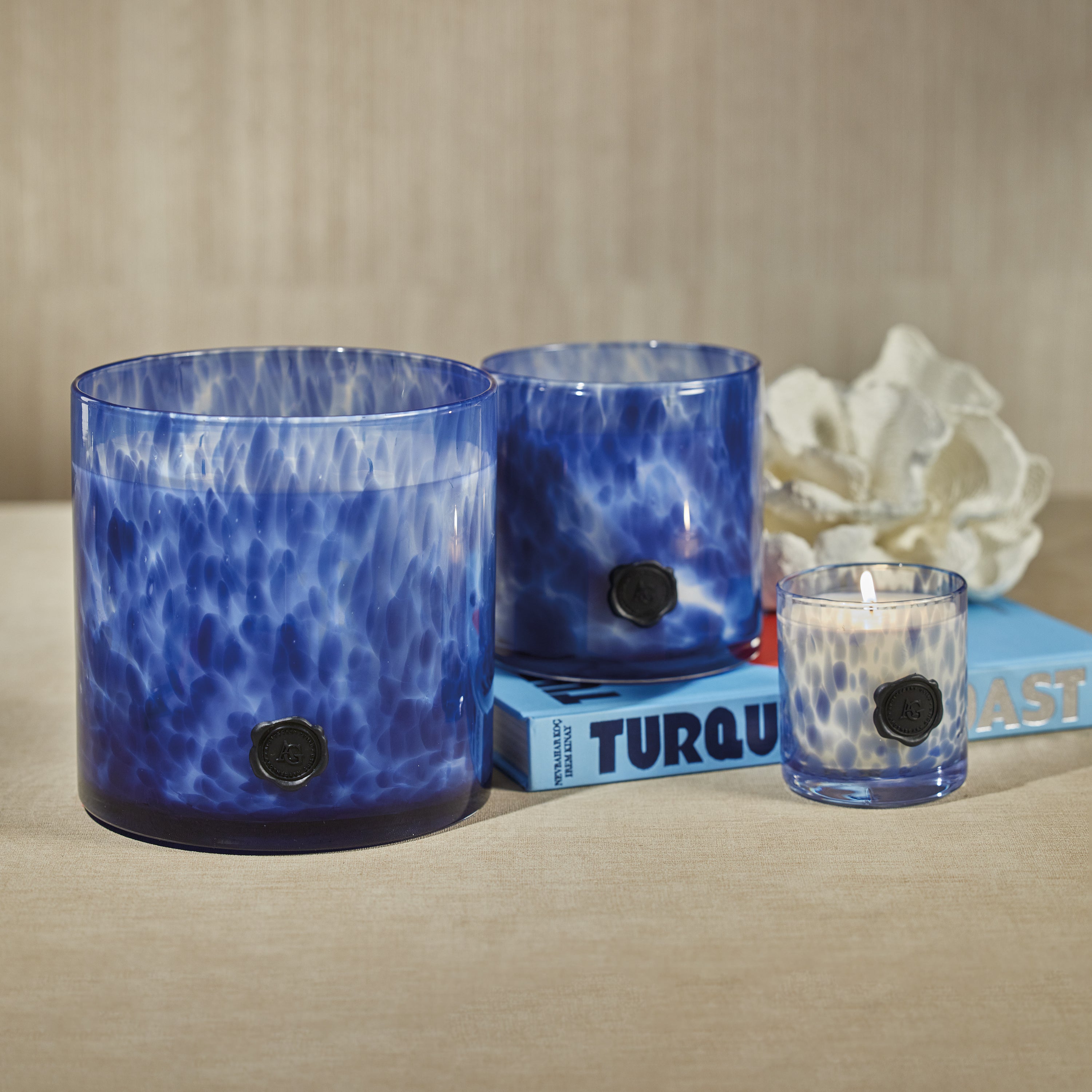 Apothecary Guild Opal Glass 5 Wick Candle Jar - Sea Salt
