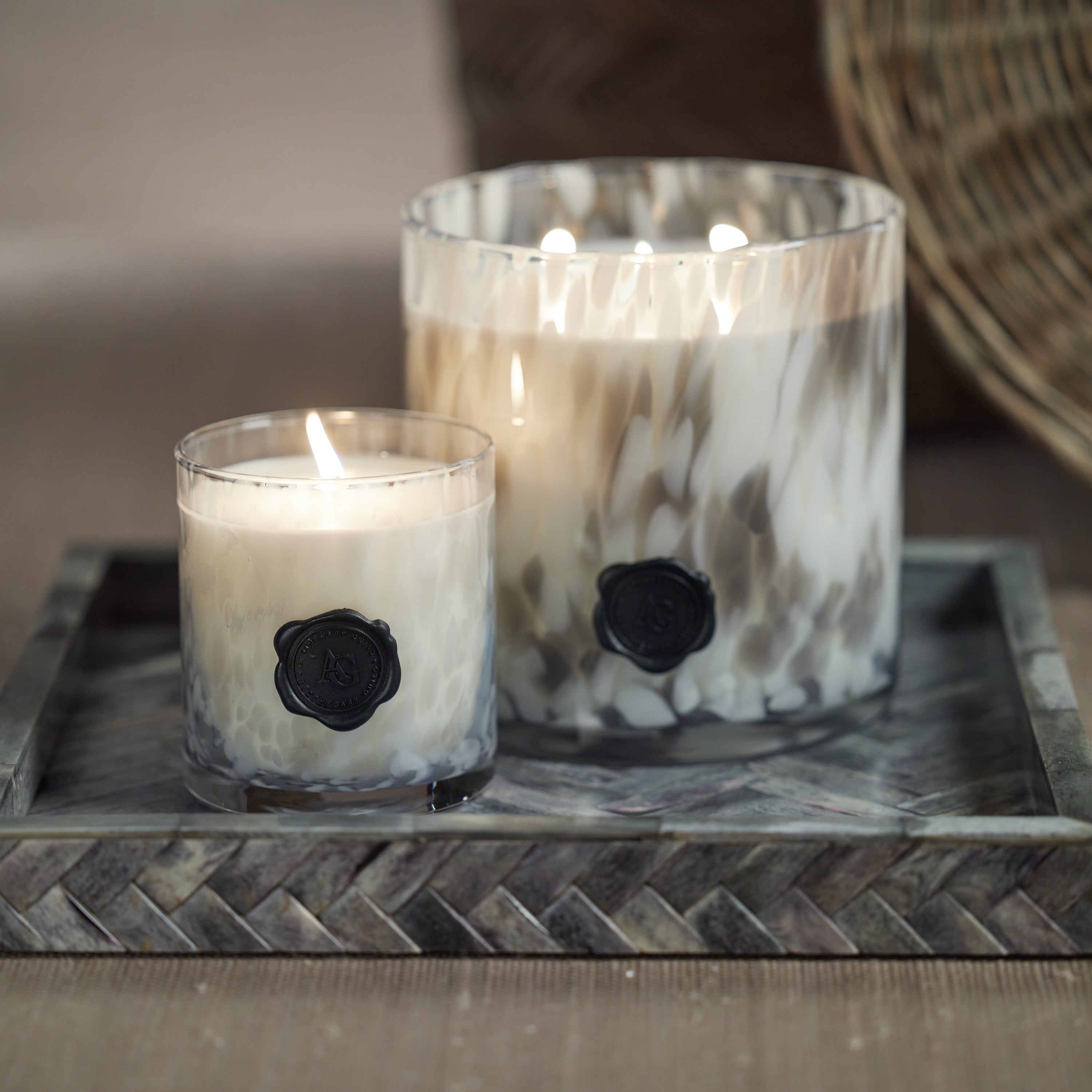 Apothecary Guild Opal Glass 3 Wick Candle Jar - Lemon Peel