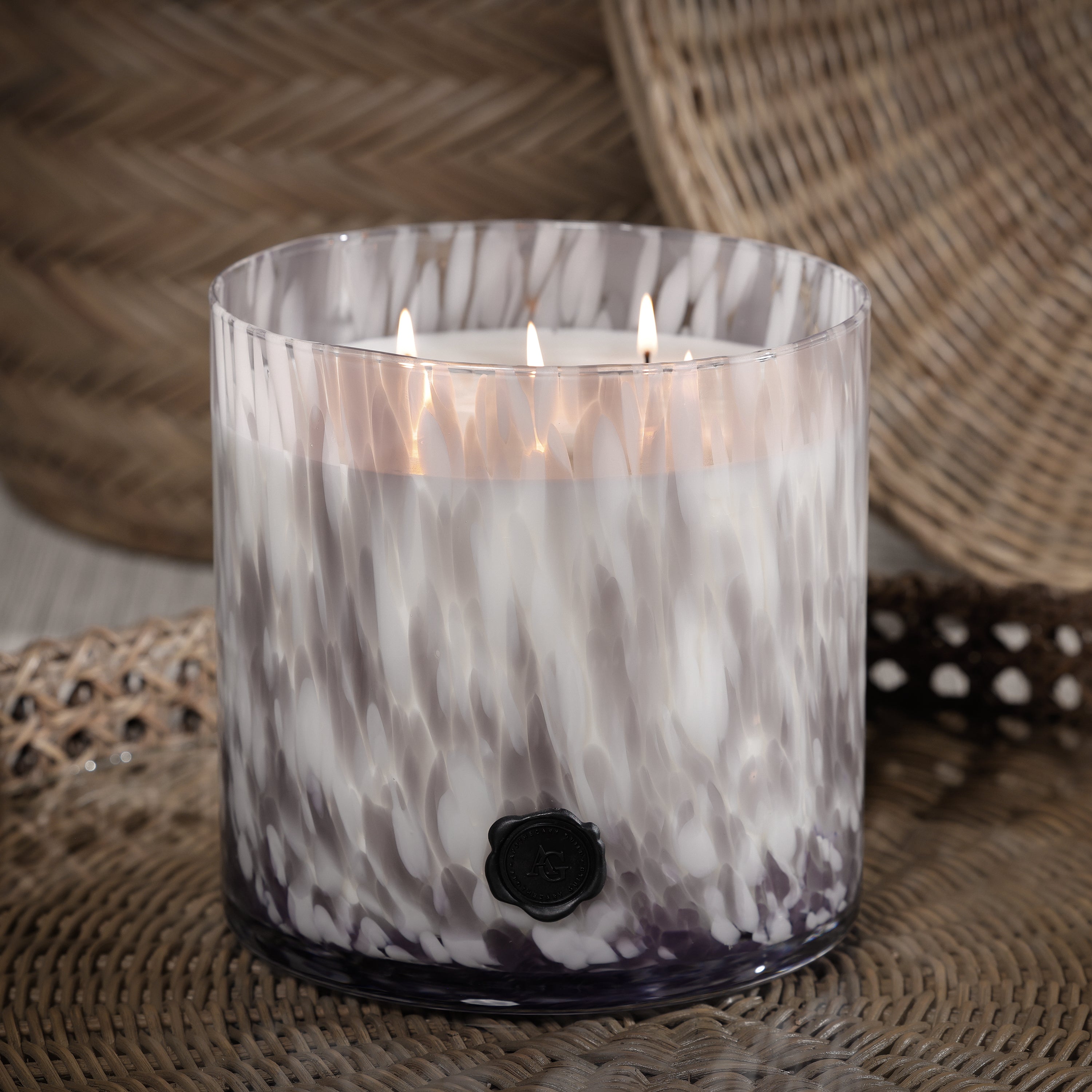 Apothecary Guild Opal Glass 5 Wick Candle Jar - Lemon Peel