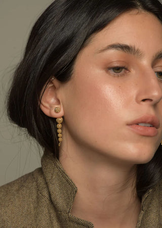 ARETES CASCABEL SERPIENTE ORO