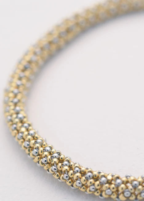 BRAZALETE HUTA SERPIENTE ORO PLATINO