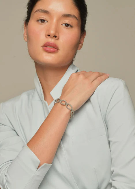 BRAZALETE AROS TAWARI PLATINO