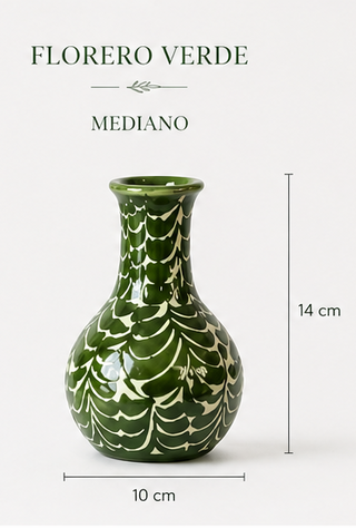 Florero Artesanal Verde