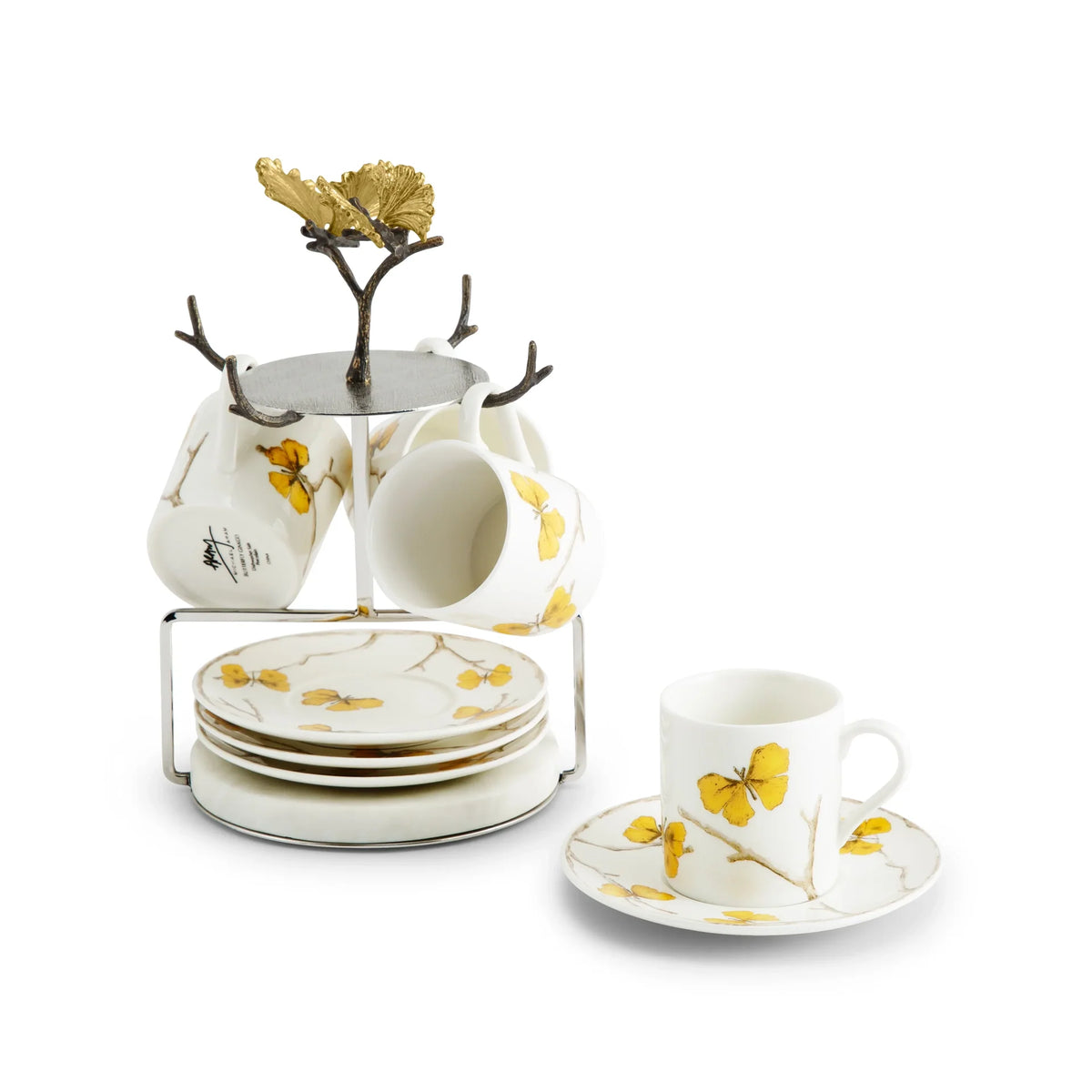 Butterfly Ginkgo Demitasse Set
