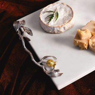 Pomegranate Silver & Gold Cheese Board & Spreader