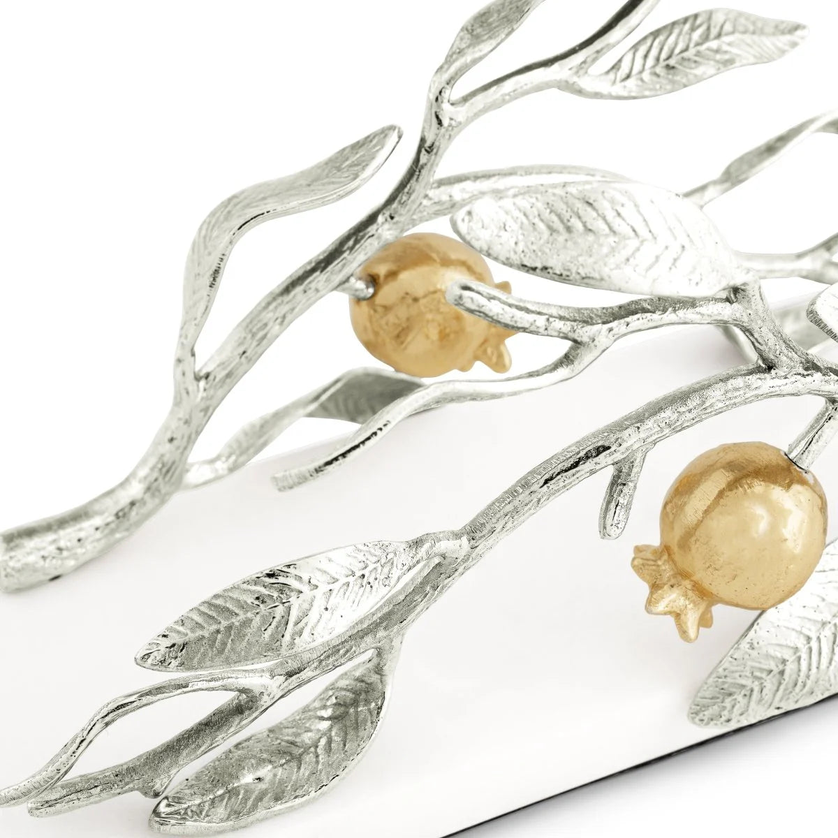 Pomegrante Silver & Gold Vertical Napkin Holder