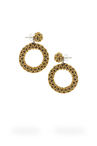 ARETES UN ARO CHICO - ORO NEGRO
