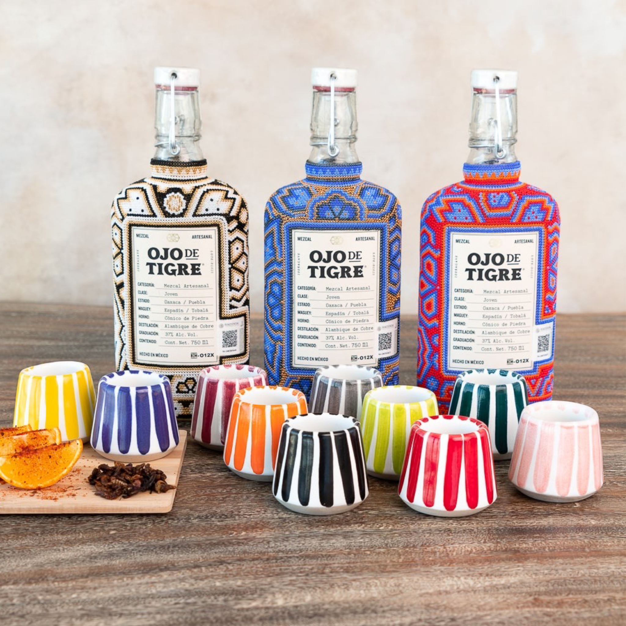Mezcaleros de cerámica Set de 10