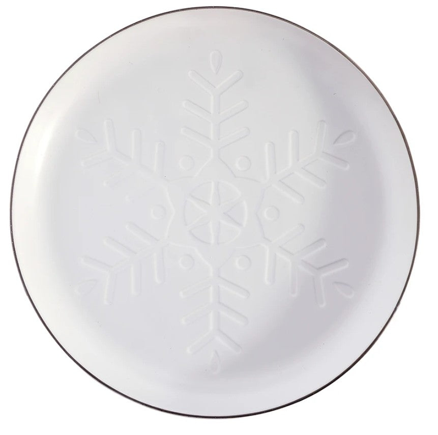 Ceramic Serving Platter - Snowflake