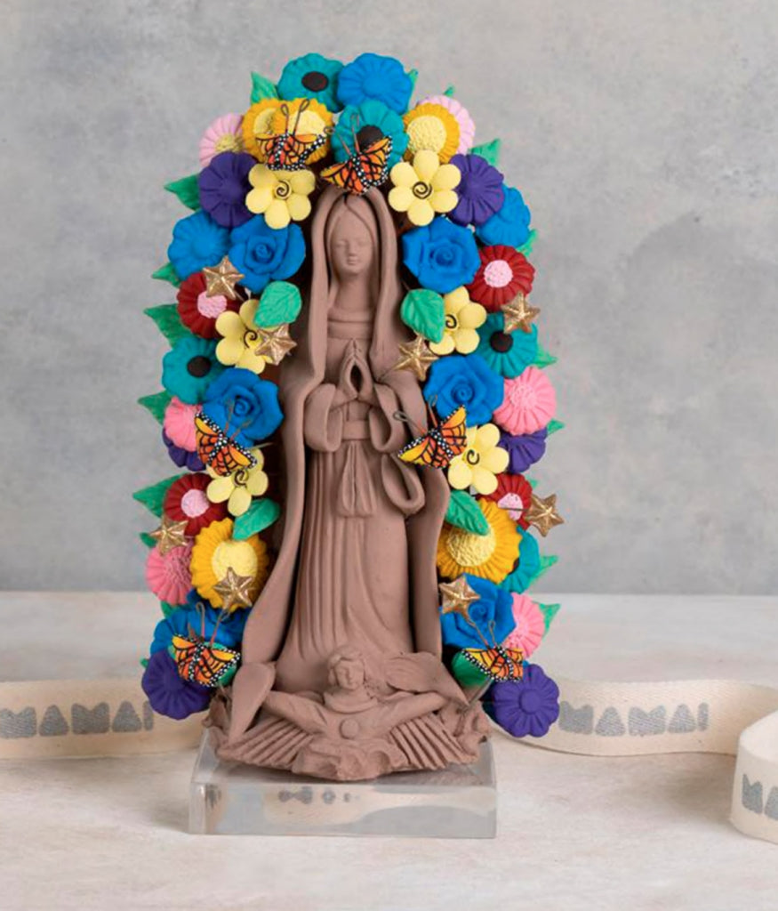 VIRGEN CON ESTRELLAS POLVO DE ORO