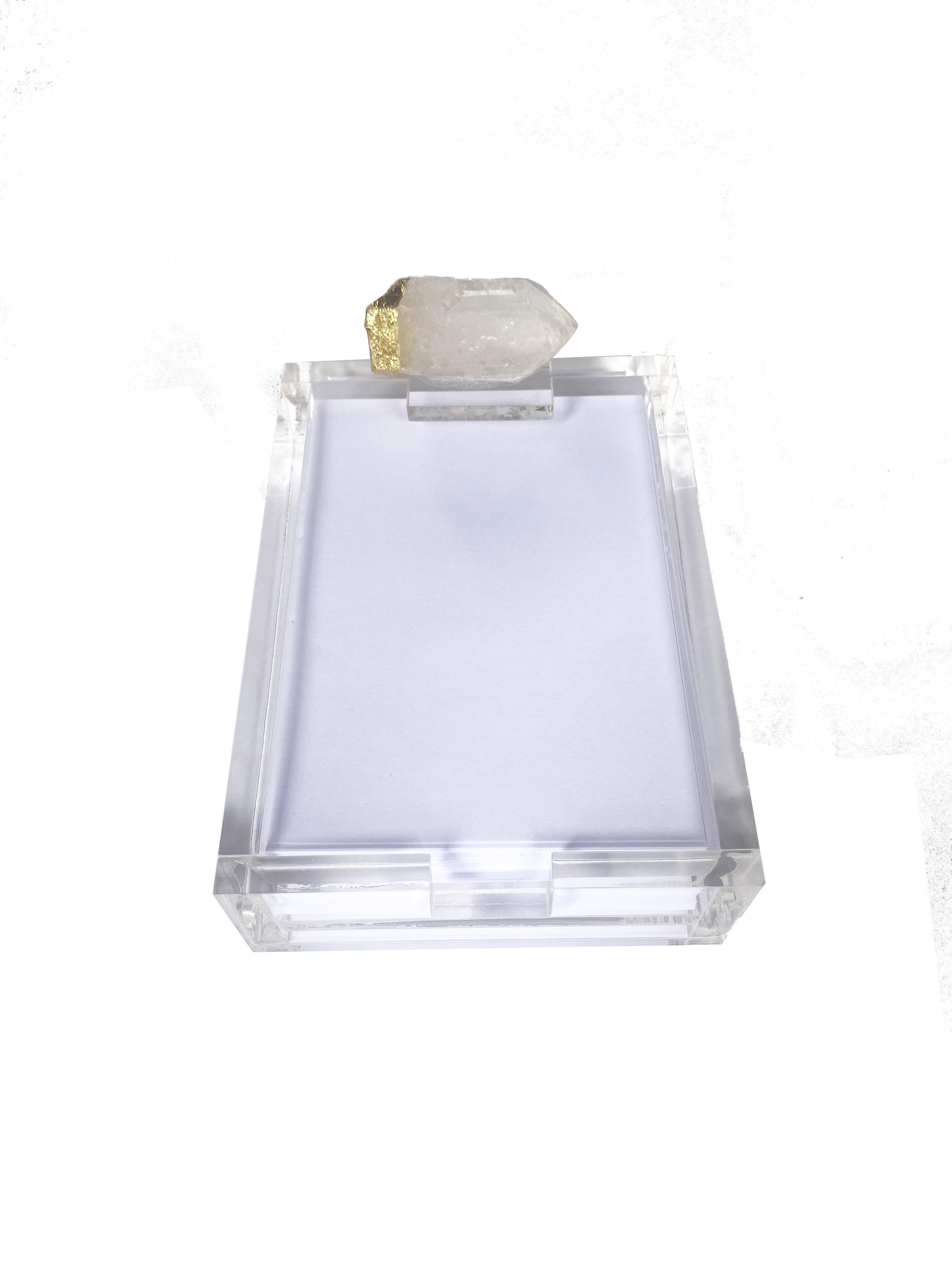 Notepad Transparente Con Cuarzo