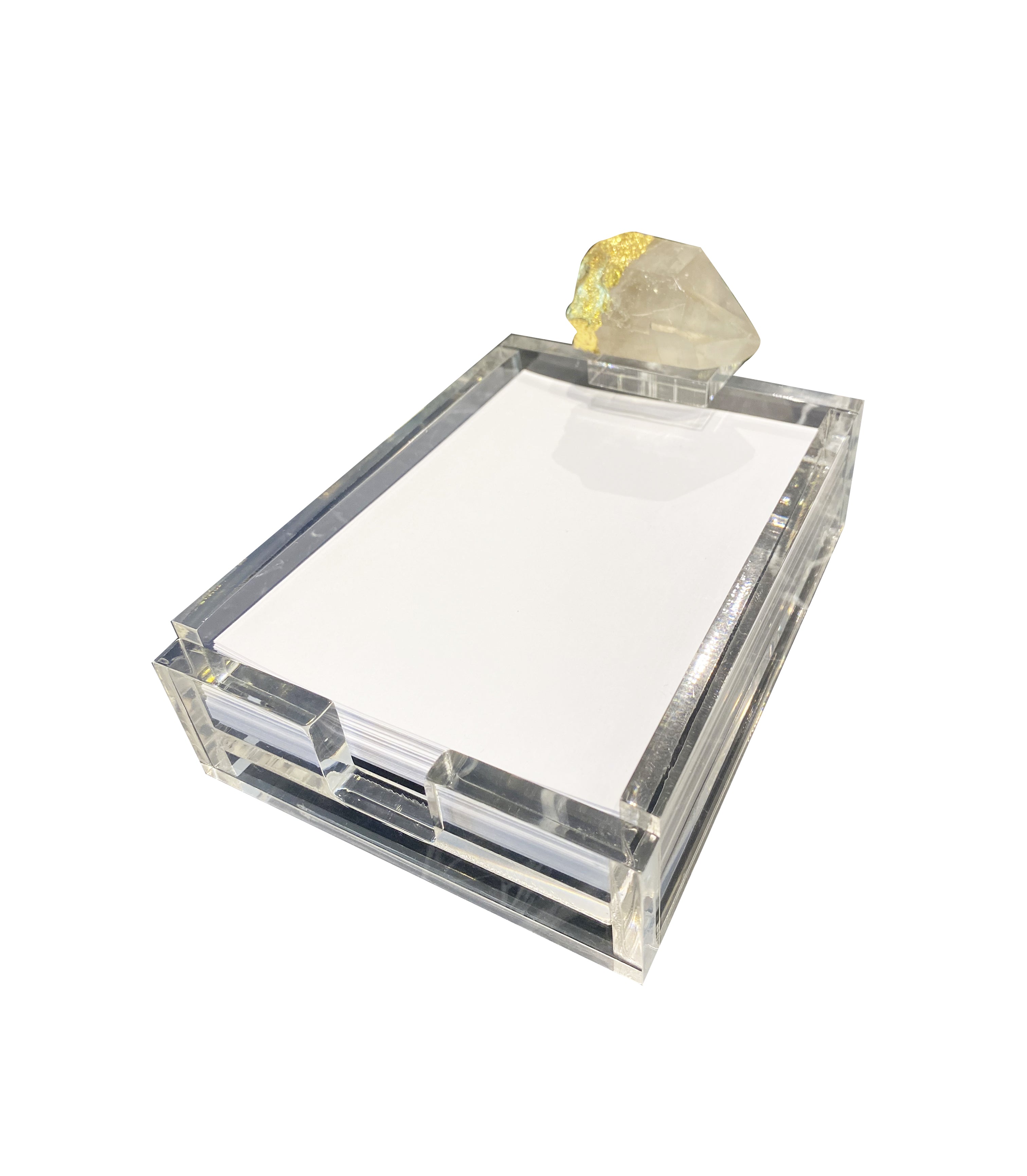 Notepad Transparente Con Cuarzo