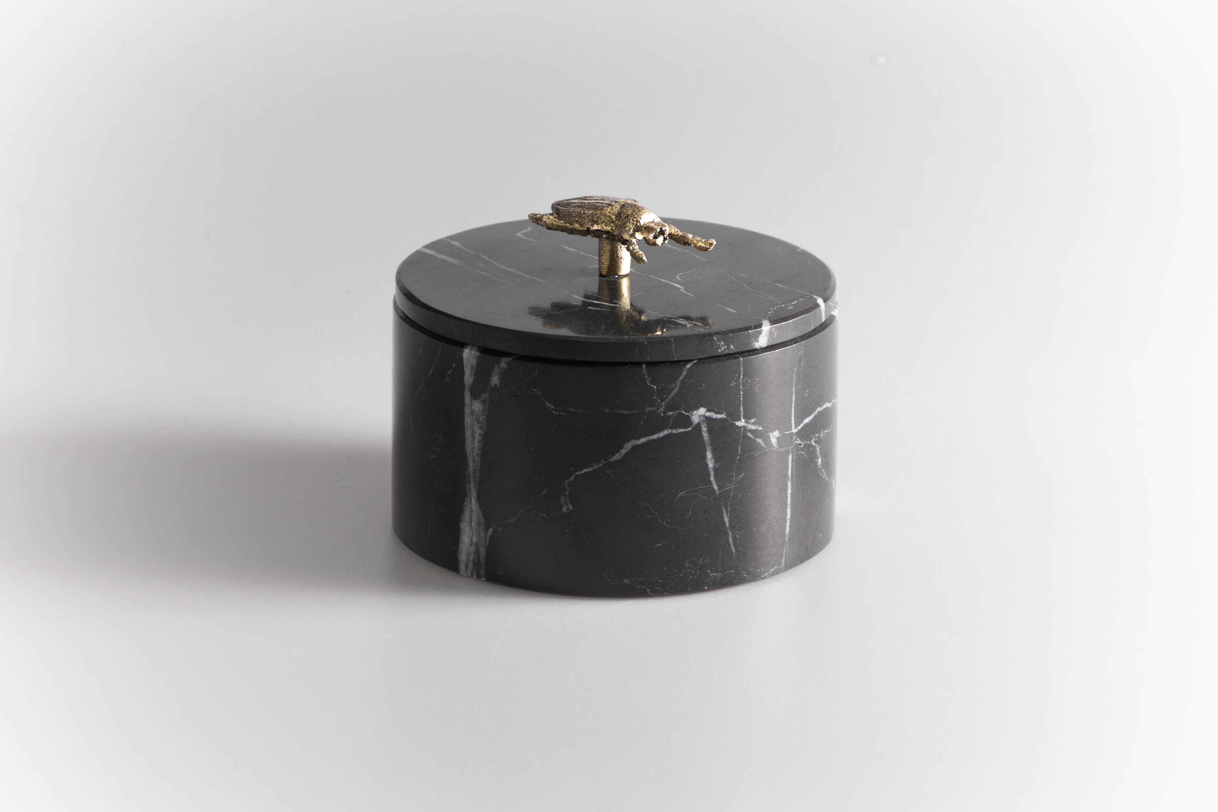 Caja escarabajo 12 cm negro