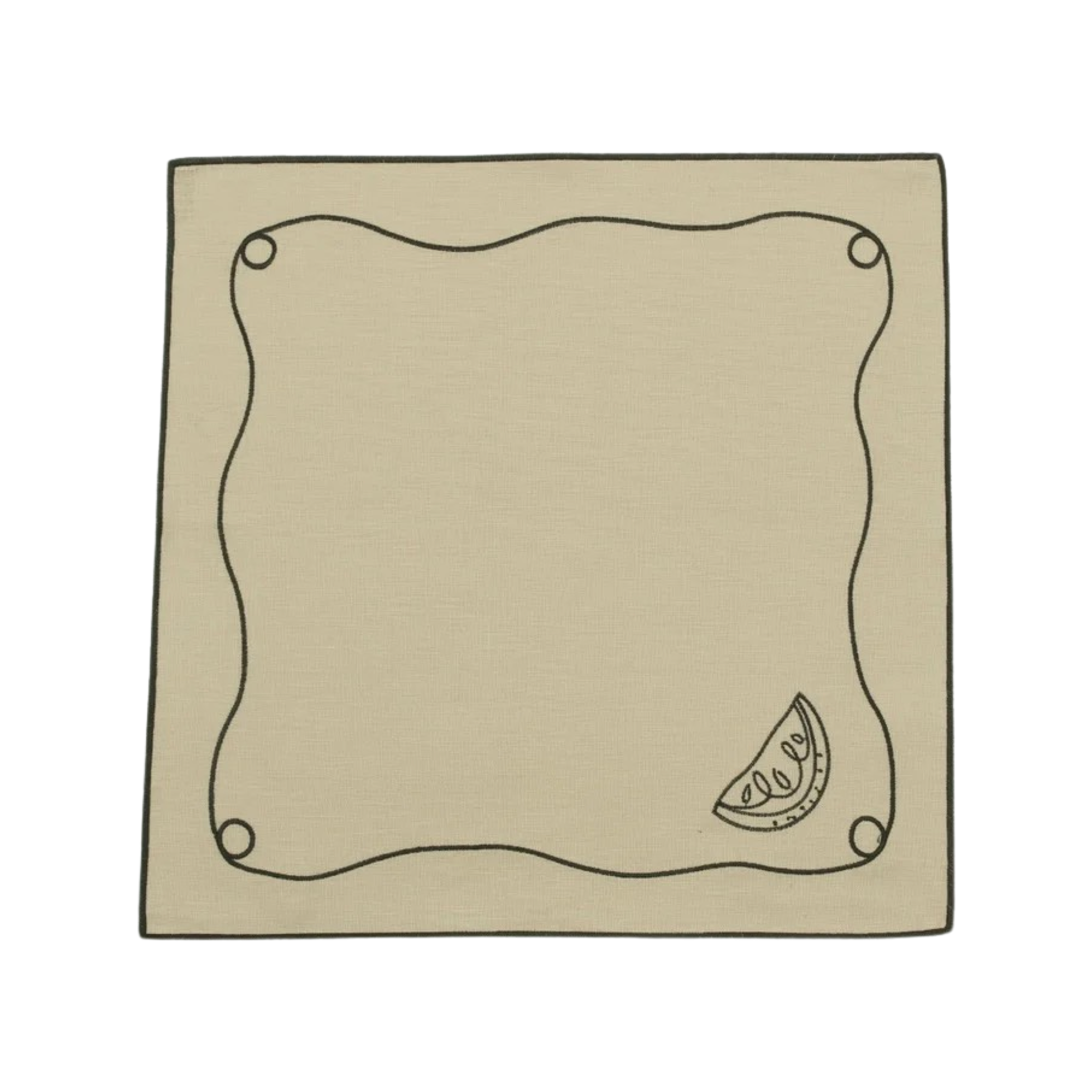 SET SERVILLETA CON DIBUJO DE LIMÓN